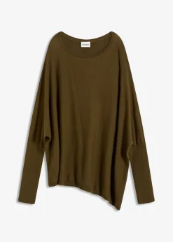 bonprix Bekleidung·Umstandsmode|Bekleidung·Jeans^Feinstrickpullover aus feinem Viskose-Mix erdoliv