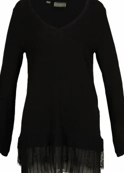 bonprix Bekleidung·Umstandsmode|Bekleidung·Jeans^Feinstrickpullover aus fließendem Viskose-Mix schwarz