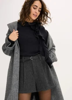 bonprix Bekleidung·Umstandsmode|Strickmode^Feinstrickpullover aus fließendem Viskose-Mix schwarz
