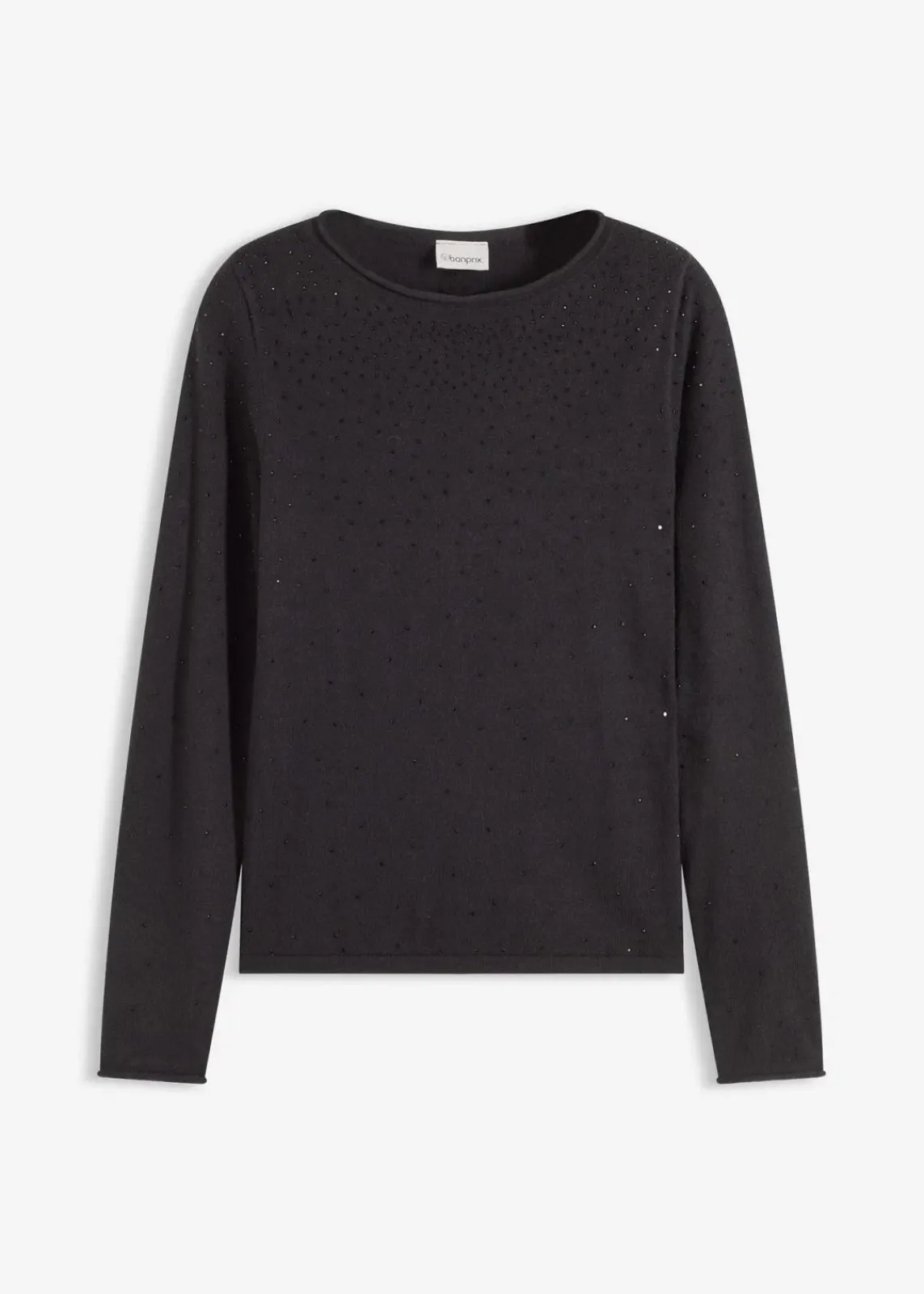 bonprix Bekleidung·Umstandsmode|Bekleidung·Jeans^Feinstrickpullover aus fließendem Viskose-Mix schwarz