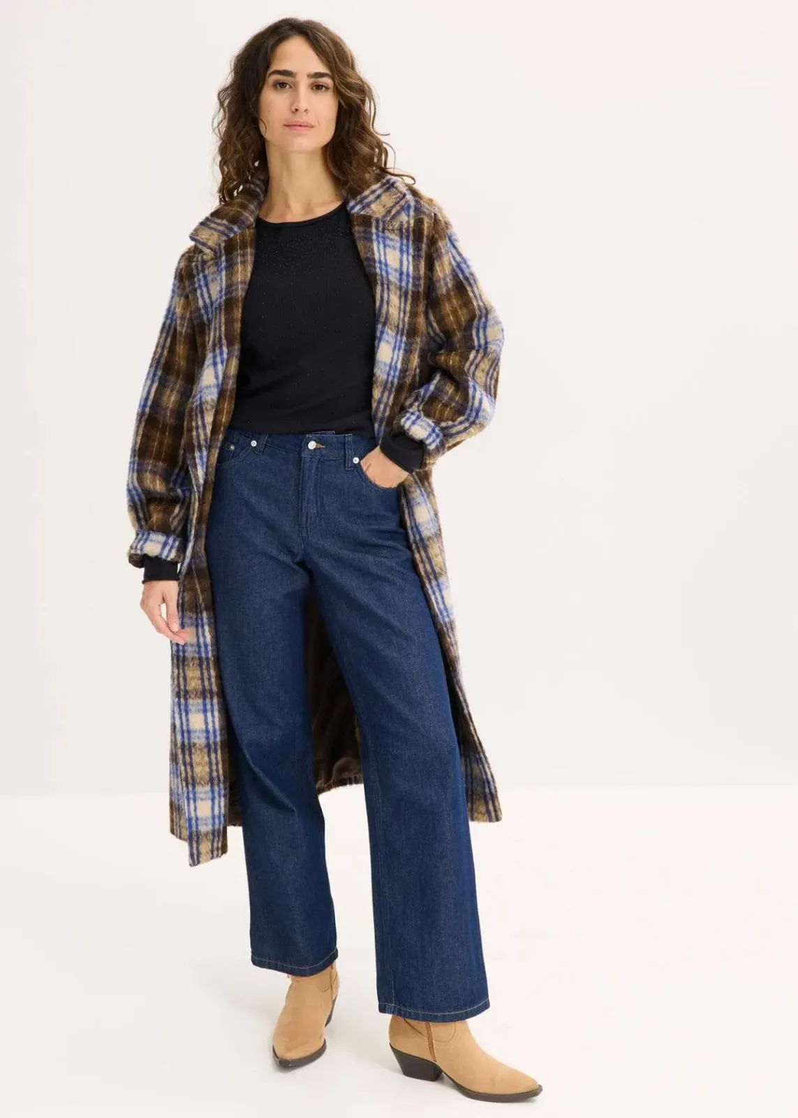 bonprix Bekleidung·Umstandsmode|Bekleidung·Jeans^Feinstrickpullover aus fließendem Viskose-Mix schwarz