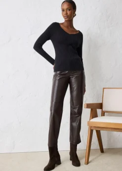 bonprix Pullover & Strickjacken|Strickmode^Feinstrickpullover aus Merinowolle schwarz