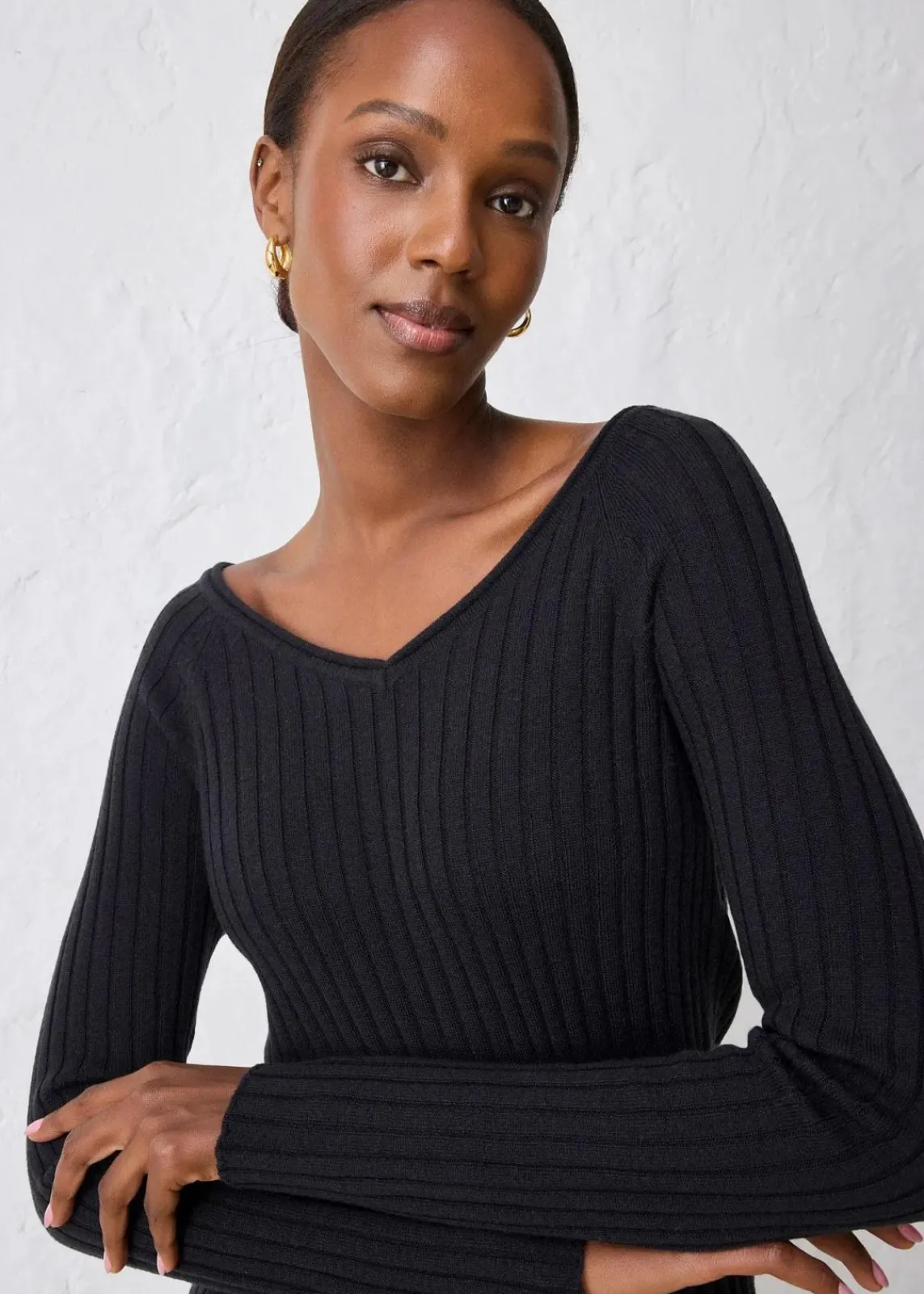 bonprix Pullover & Strickjacken|Strickmode^Feinstrickpullover aus Merinowolle schwarz