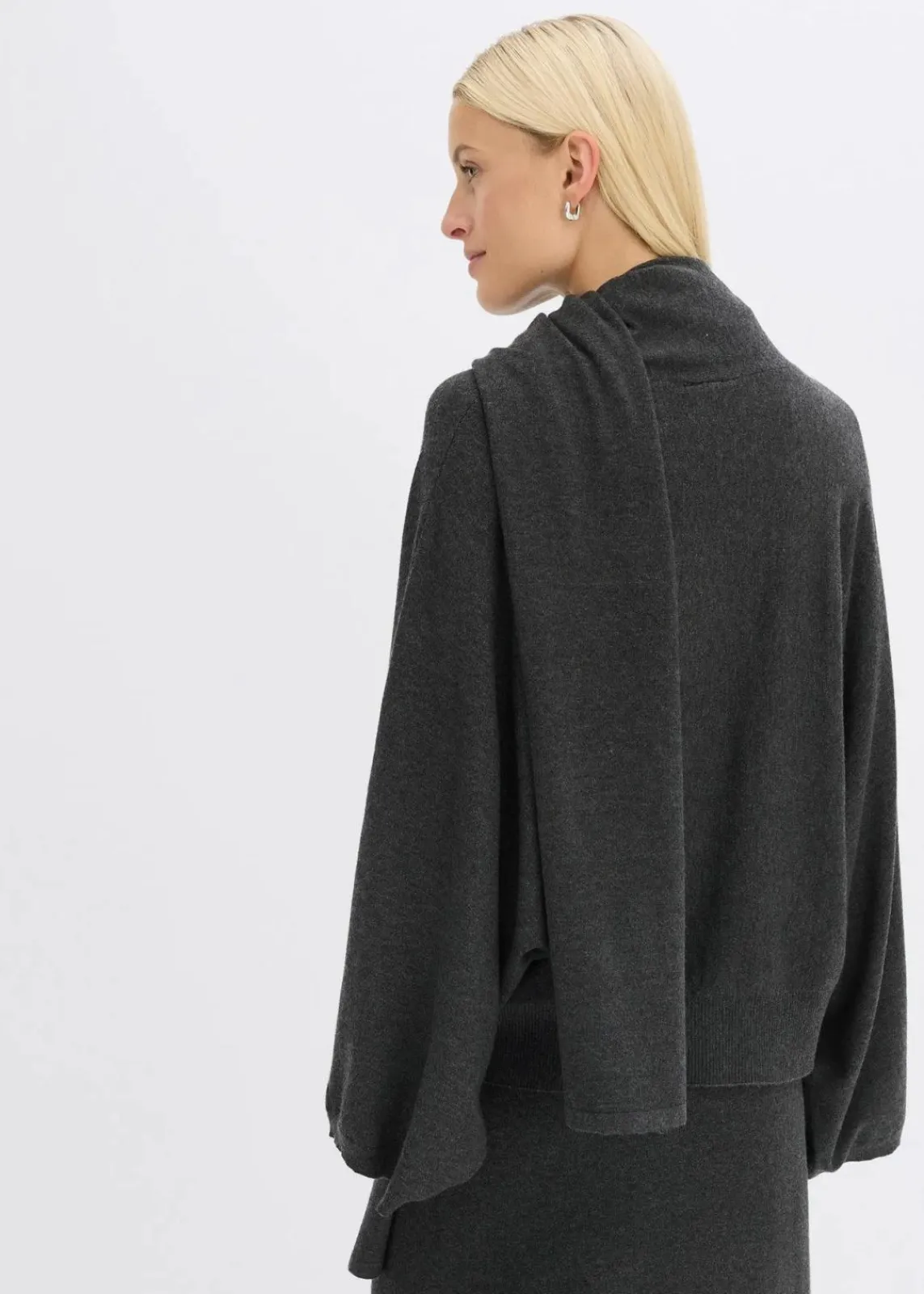 bonprix Bekleidung·Umstandsmode|Bekleidung·Jeans^Feinstrickpullover aus softem Viskose-Mix anthrazit meliert