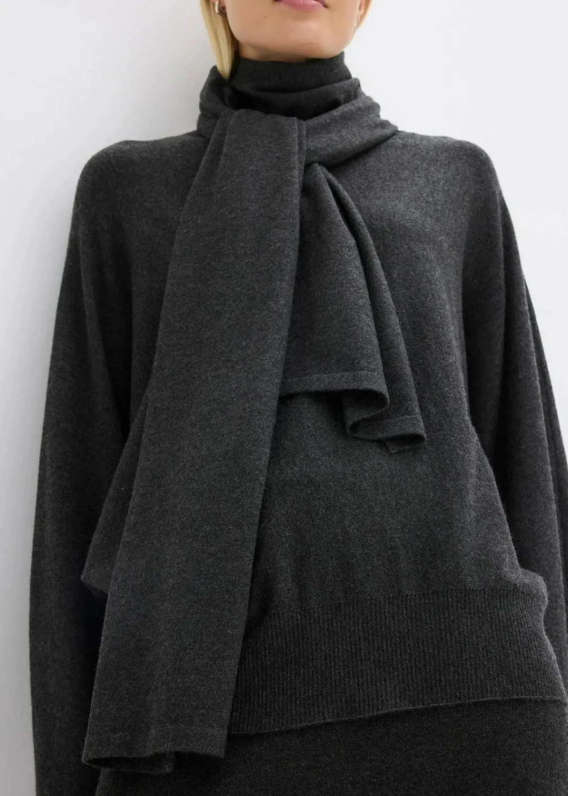 bonprix Bekleidung·Umstandsmode|Bekleidung·Jeans^Feinstrickpullover aus softem Viskose-Mix anthrazit meliert