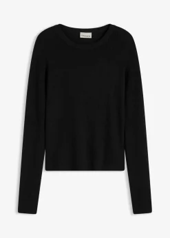 bonprix Bekleidung·Umstandsmode|Bekleidung·Jeans^Feinstrickpullover aus softem Viskose-Mix schwarz