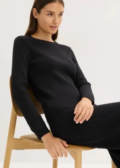 bonprix Bekleidung·Umstandsmode|Bekleidung·Jeans^Feinstrickpullover aus softem Viskose-Mix schwarz