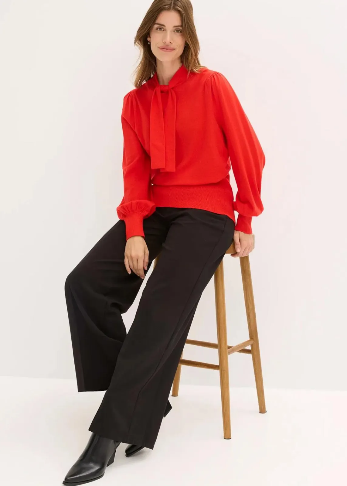 bonprix Bekleidung·Umstandsmode|Bekleidung·Jeans^Feinstrickpullover aus softem Viskose-Mix rot