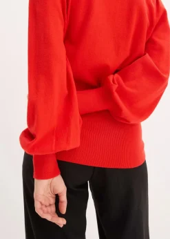bonprix Bekleidung·Umstandsmode|Bekleidung·Jeans^Feinstrickpullover aus softem Viskose-Mix rot