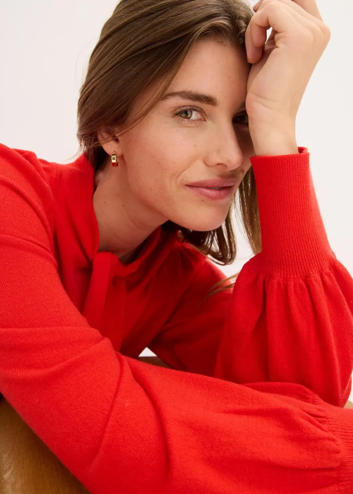bonprix Bekleidung·Umstandsmode|Bekleidung·Jeans^Feinstrickpullover aus softem Viskose-Mix rot