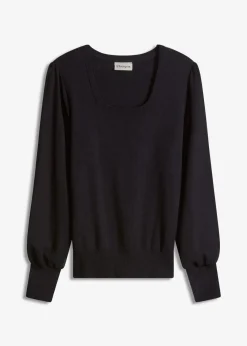 bonprix Bekleidung·Umstandsmode|Bekleidung·Jeans^Feinstrickpullover aus softem Viskose-Mix schwarz