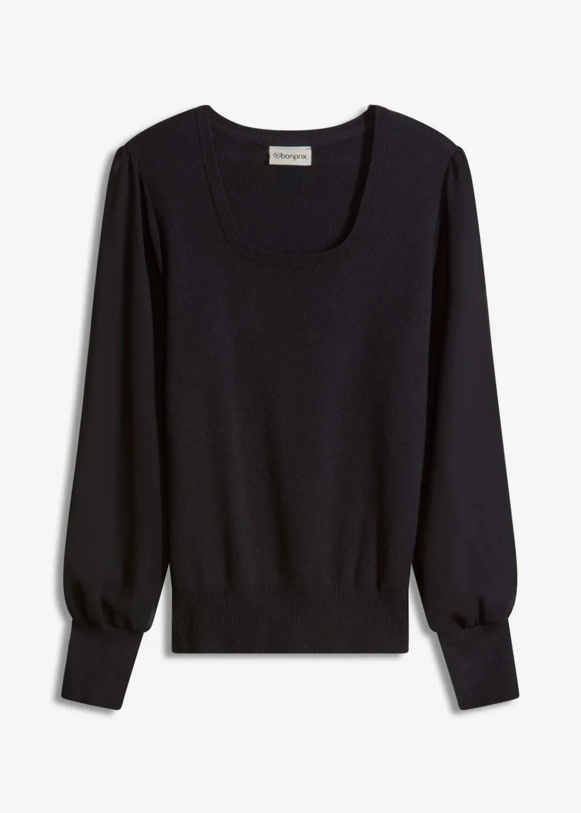 bonprix Bekleidung·Umstandsmode|Bekleidung·Jeans^Feinstrickpullover aus softem Viskose-Mix schwarz