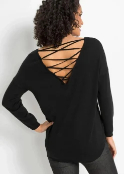 bonprix Bekleidung·Umstandsmode|Bekleidung·Jeans^Feinstrickpullover aus Viskose-Mix schwarz