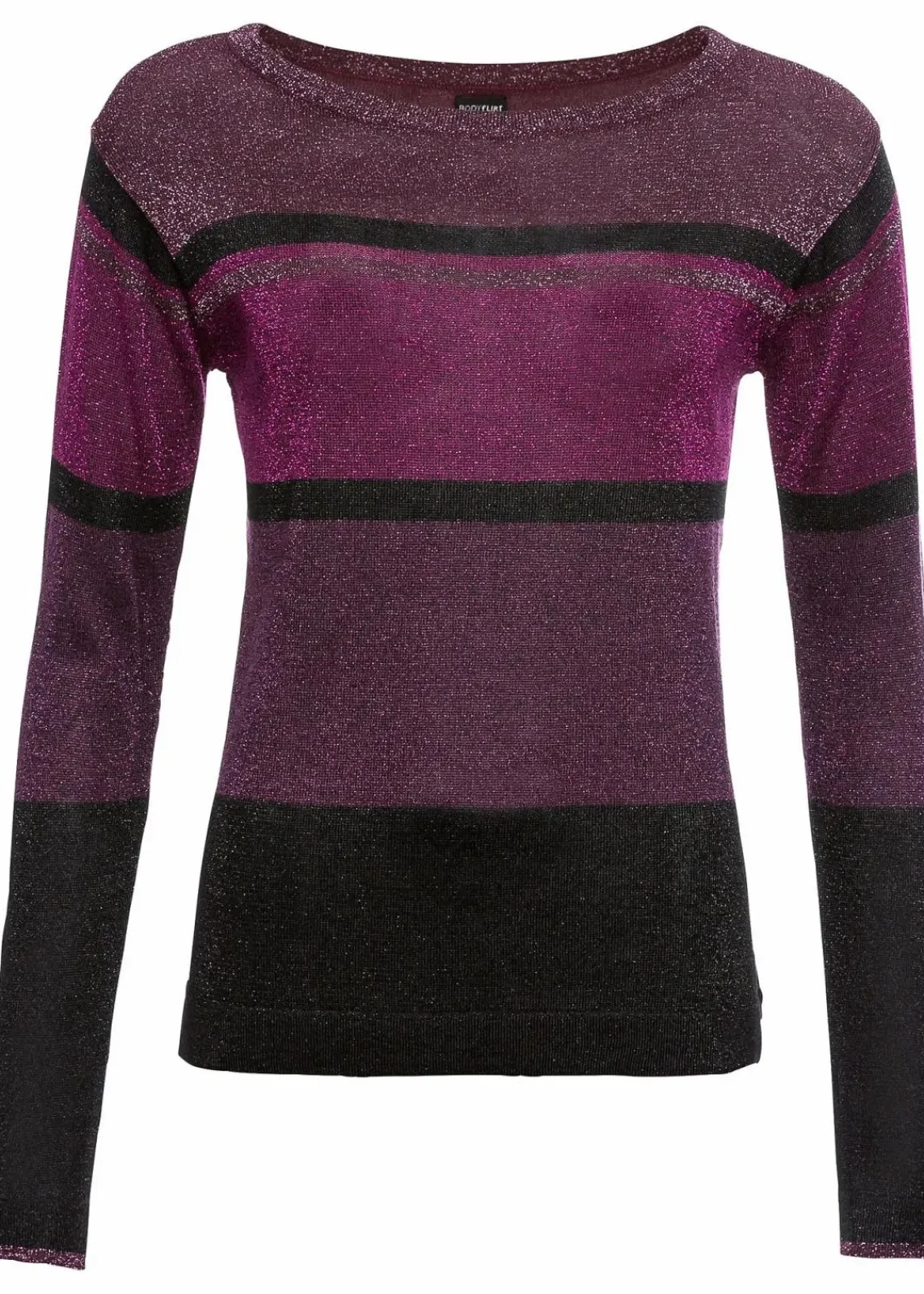 bonprix Bekleidung·Umstandsmode|Bekleidung·Jeans^Feinstrickpullover aus Viskose-Mix lila/pink/schwarz metallic