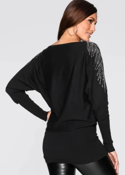 bonprix Bekleidung·Umstandsmode|Bekleidung·Jeans^Feinstrickpullover aus Viskose-Mix schwarz