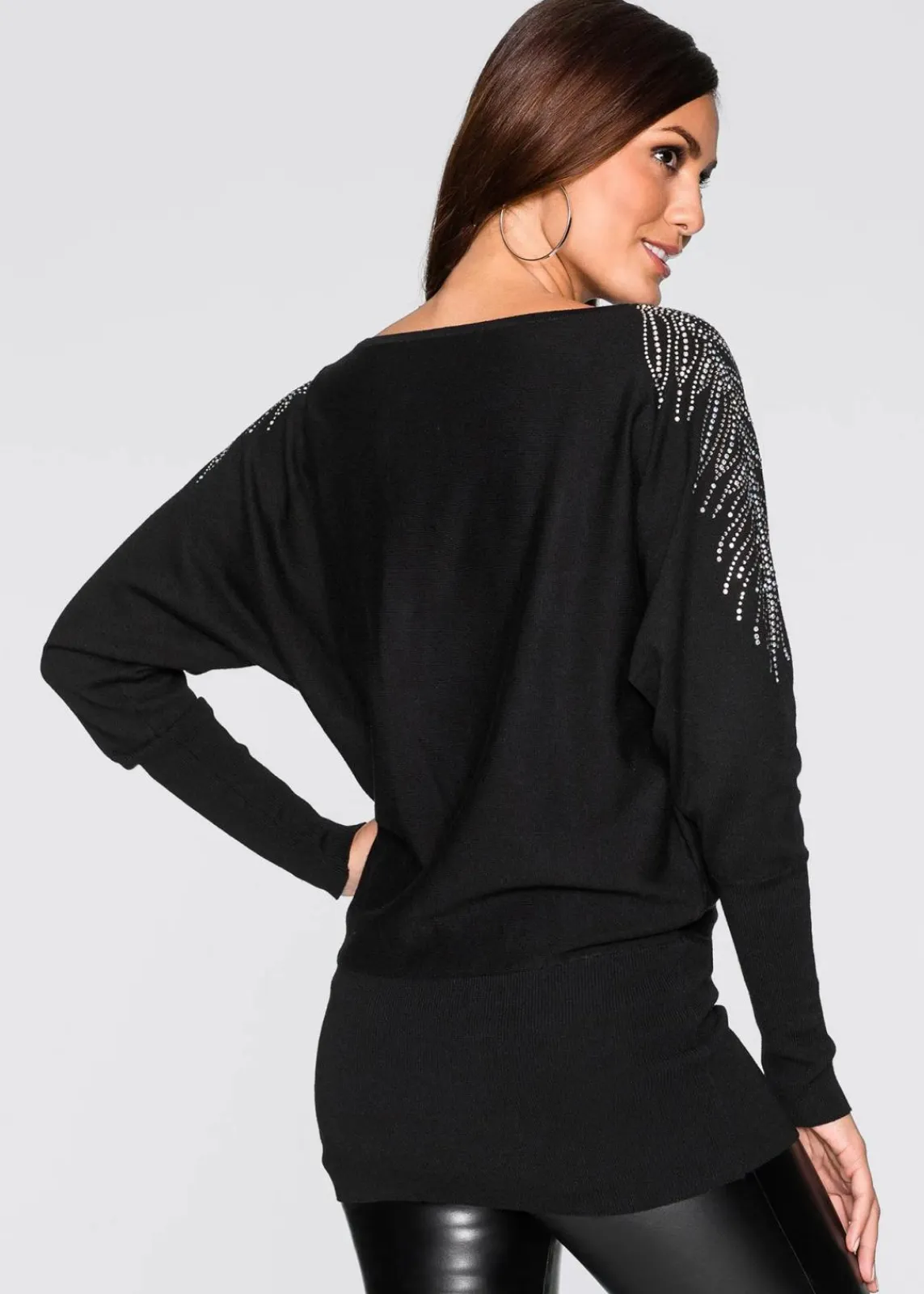 bonprix Bekleidung·Umstandsmode|Bekleidung·Jeans^Feinstrickpullover aus Viskose-Mix schwarz