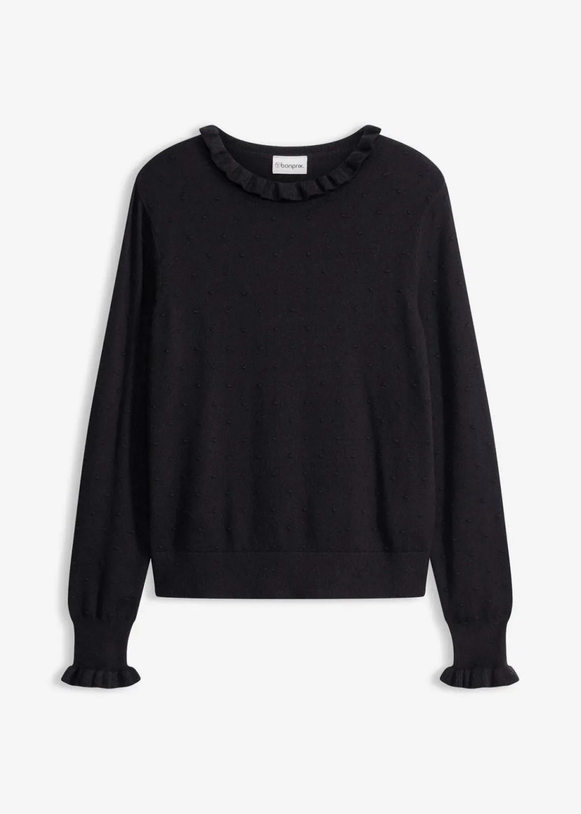 bonprix Bekleidung·Umstandsmode|Nachhaltigere Materialien^Feinstrickpullover aus Viskose-Mix schwarz