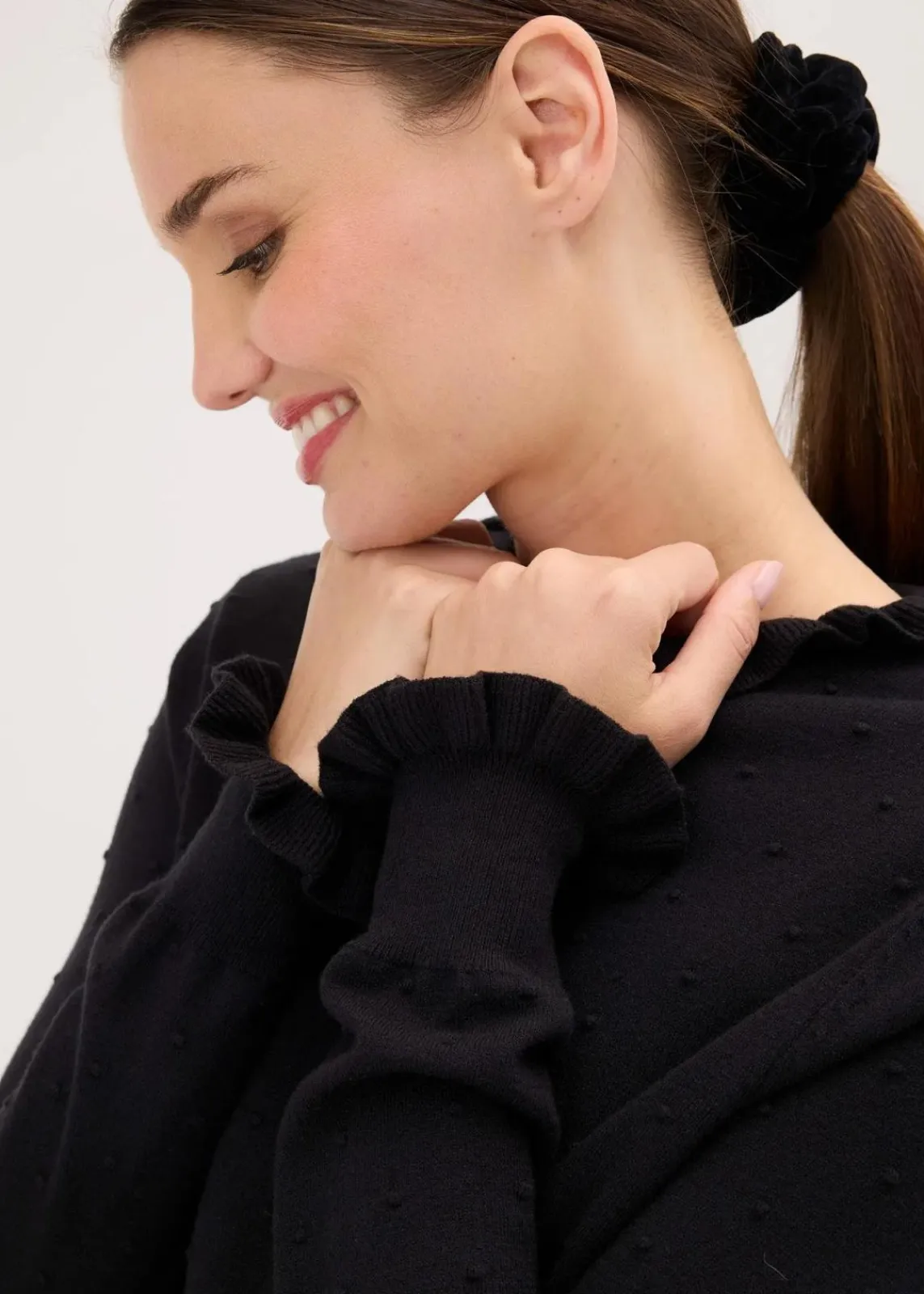 bonprix Bekleidung·Umstandsmode|Nachhaltigere Materialien^Feinstrickpullover aus Viskose-Mix schwarz