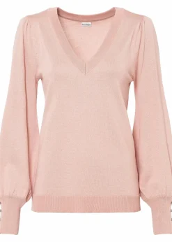 bonprix Bekleidung·Umstandsmode|Pullover & Strickjacken^Feinstrickpullover aus Viskose-Mix vintagerosa