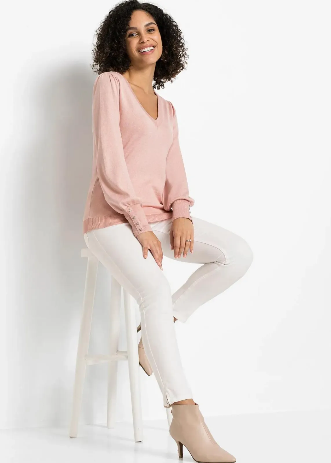 bonprix Bekleidung·Umstandsmode|Pullover & Strickjacken^Feinstrickpullover aus Viskose-Mix vintagerosa