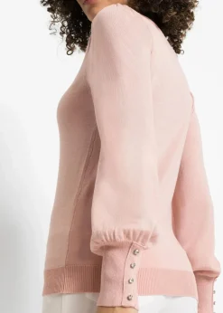 bonprix Bekleidung·Umstandsmode|Pullover & Strickjacken^Feinstrickpullover aus Viskose-Mix vintagerosa