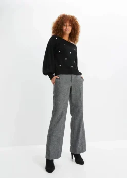 bonprix Bekleidung·Umstandsmode|Bekleidung·Jeans^Feinstrickpullover aus Viskose-Mix schwarz