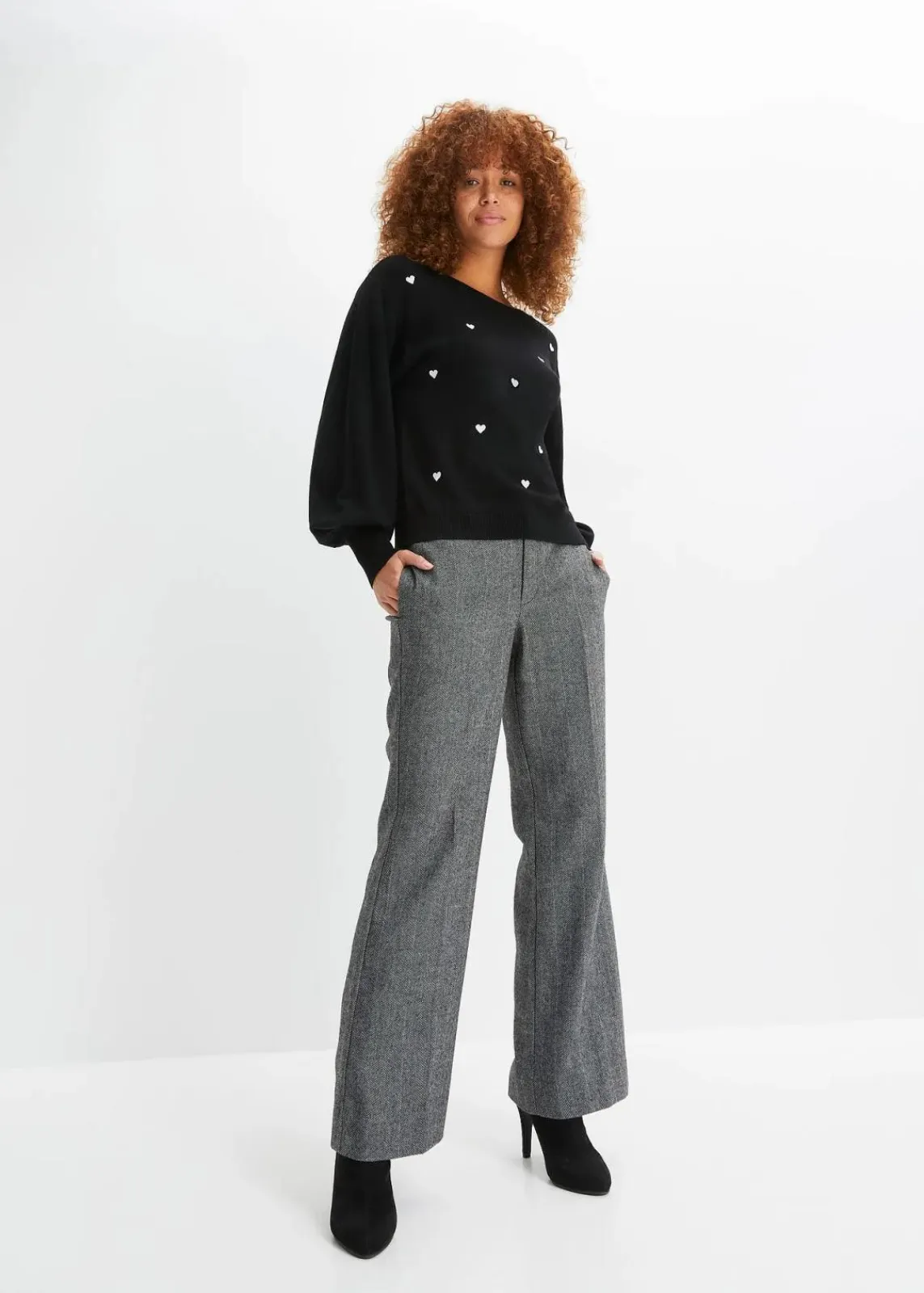 bonprix Bekleidung·Umstandsmode|Bekleidung·Jeans^Feinstrickpullover aus Viskose-Mix schwarz