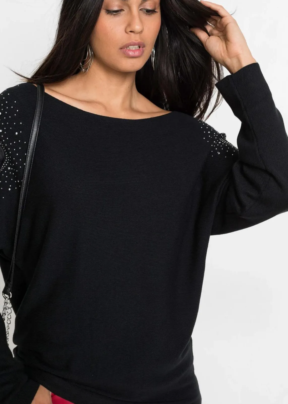 bonprix Bekleidung·Umstandsmode|Bekleidung·Jeans^Feinstrickpullover aus Viskose-Mix schwarz