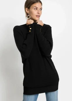 bonprix Bekleidung·Umstandsmode|Bekleidung·Jeans^Feinstrickpullover aus Viskose-Mix schwarz