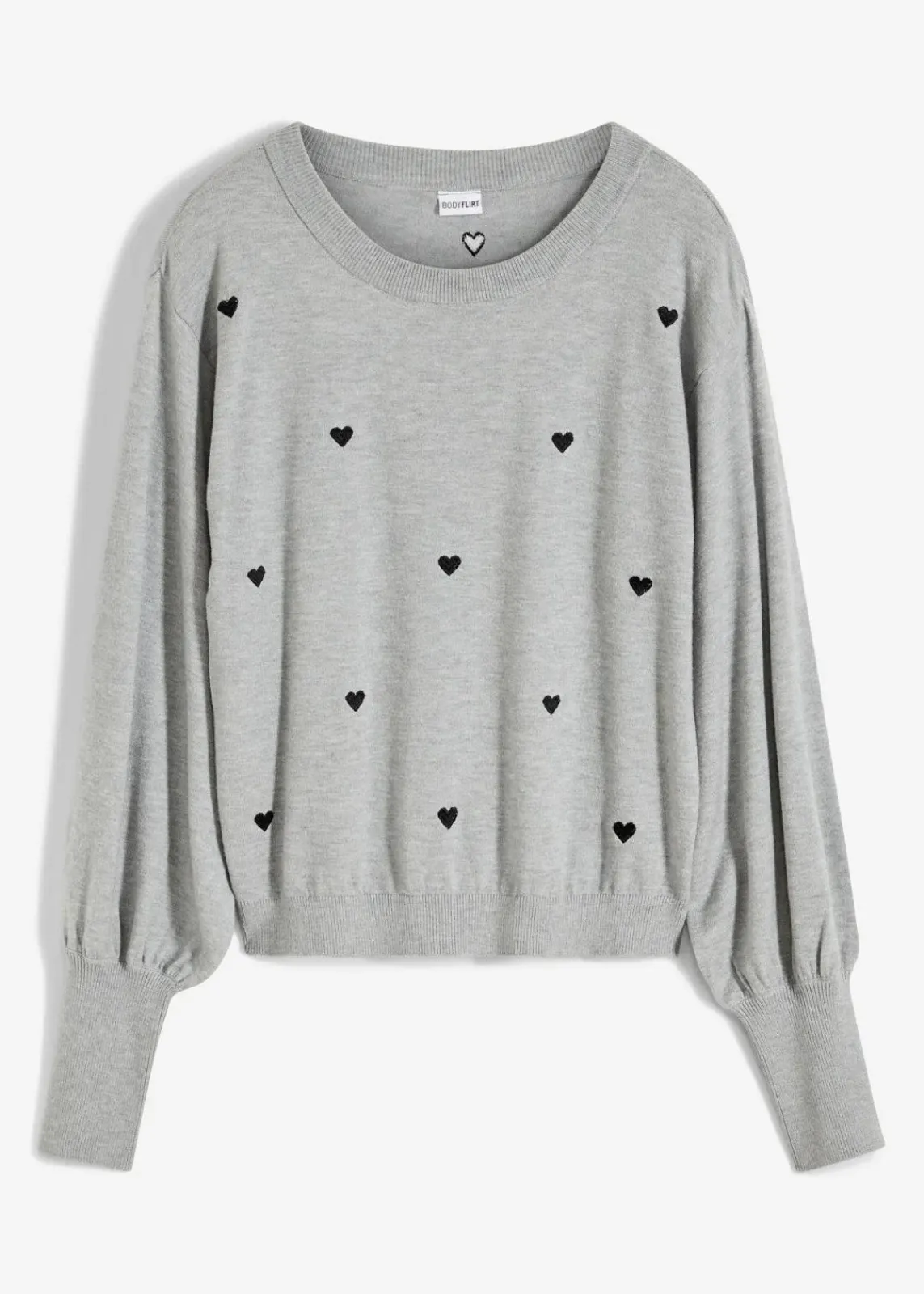 bonprix Bekleidung·Umstandsmode|Bekleidung·Jeans^Feinstrickpullover aus Viskose-Mix grau meliert