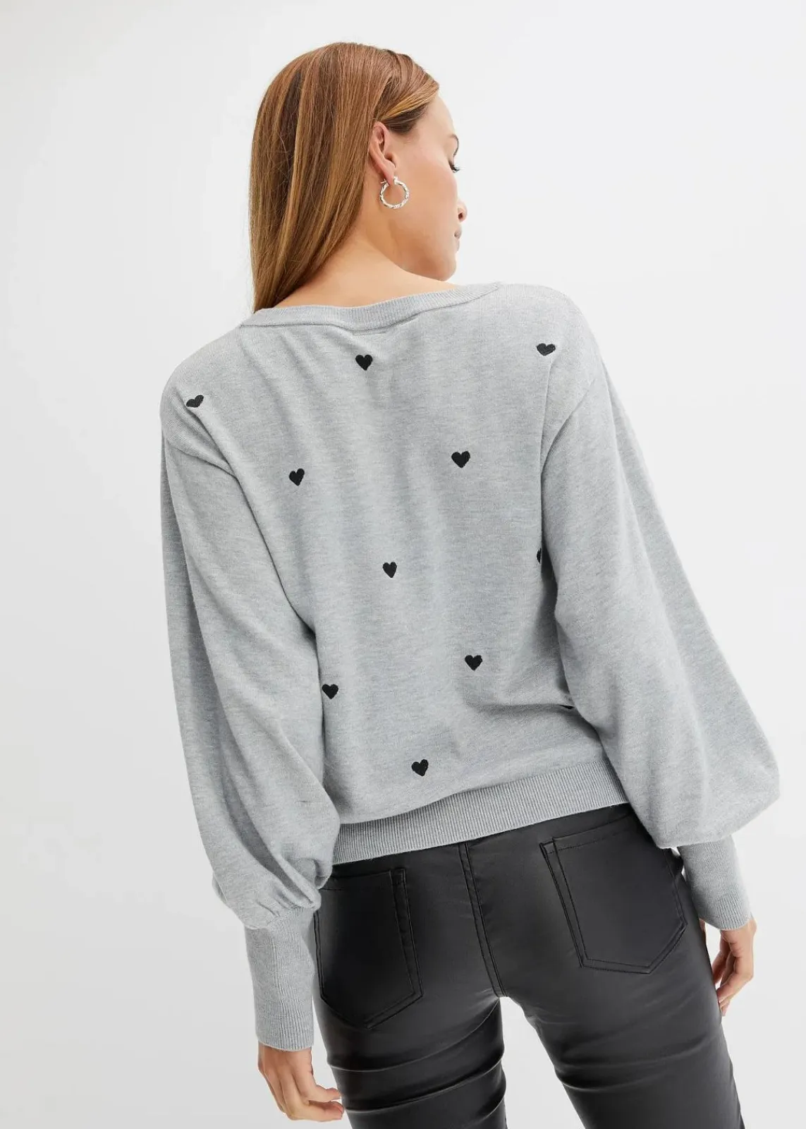 bonprix Bekleidung·Umstandsmode|Bekleidung·Jeans^Feinstrickpullover aus Viskose-Mix grau meliert