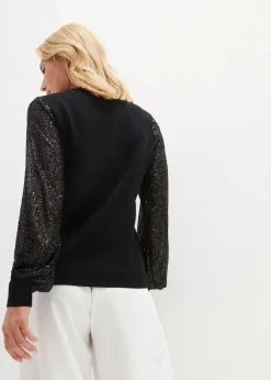 bonprix Bekleidung·Umstandsmode|Bekleidung·Jeans^Feinstrickpullover aus weichem Viskose-Mix schwarz
