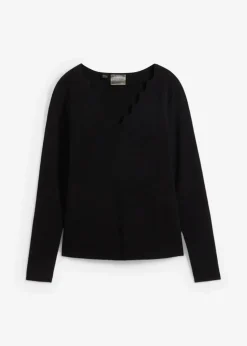 bonprix Bekleidung·Umstandsmode|Bekleidung·Jeans^Feinstrickpullover aus weichem Viskose-Mix schwarz