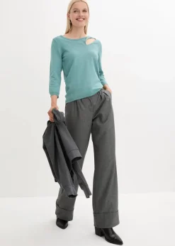 bonprix Bekleidung·Umstandsmode|Bekleidung·Jeans^Feinstrickpullover in Viskose-Mix mineralblau