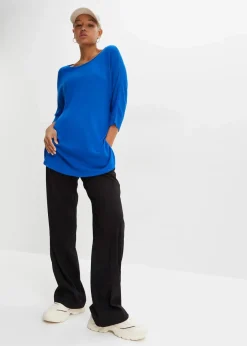 bonprix Bekleidung·Umstandsmode|Bekleidung·Jeans^Feinstrickpullover mit 3/4 Arm azurblau