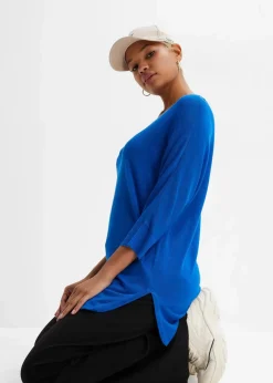 bonprix Bekleidung·Umstandsmode|Bekleidung·Jeans^Feinstrickpullover mit 3/4 Arm azurblau
