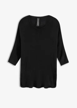 bonprix Strickmode|Pullover & Strickjacken^Feinstrickpullover mit 3/4 Arm schwarz