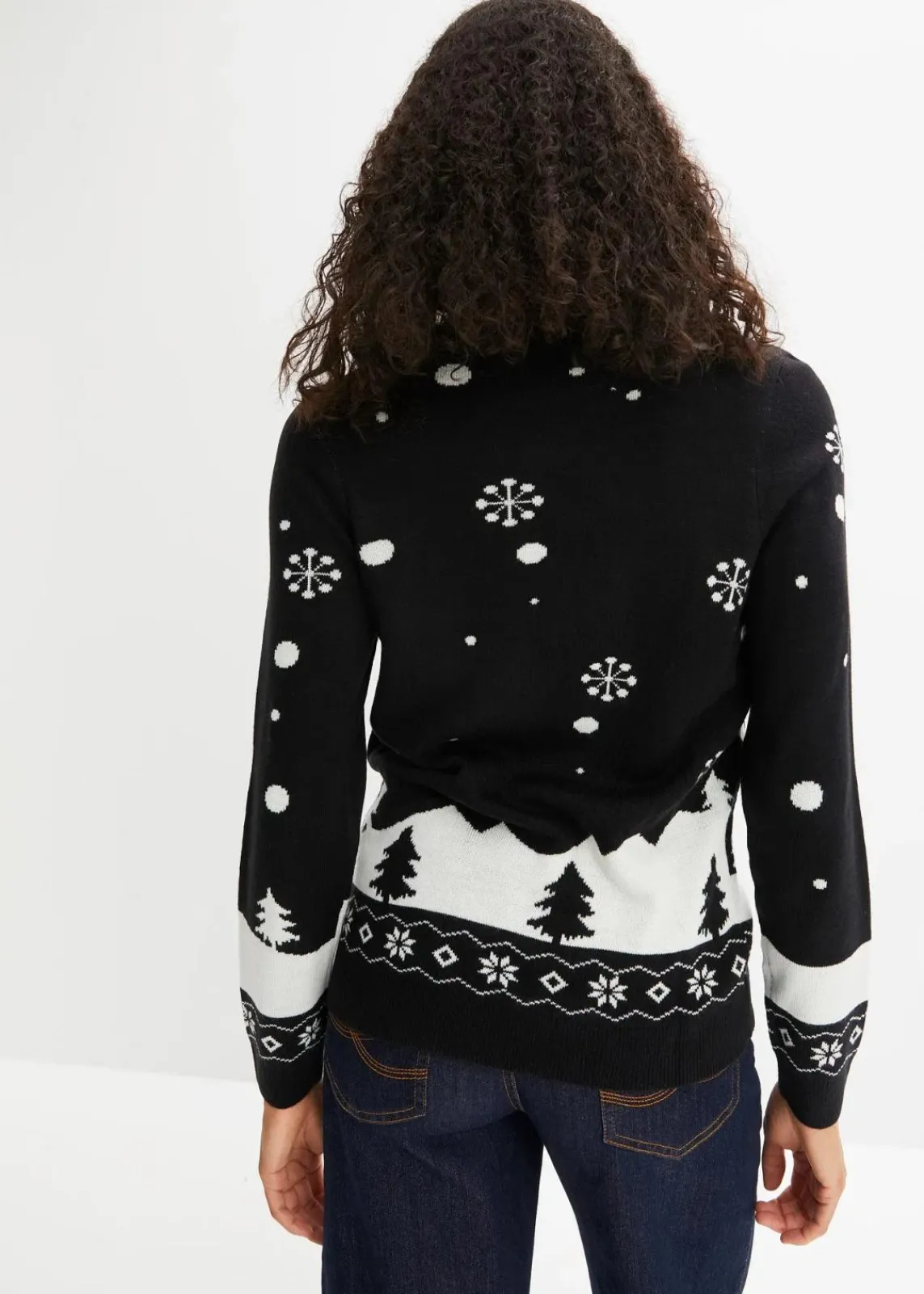 bonprix Pullover & Strickjacken|Strickmode^Feinstrickpullover mit Rundhalsausschnitt schwarz