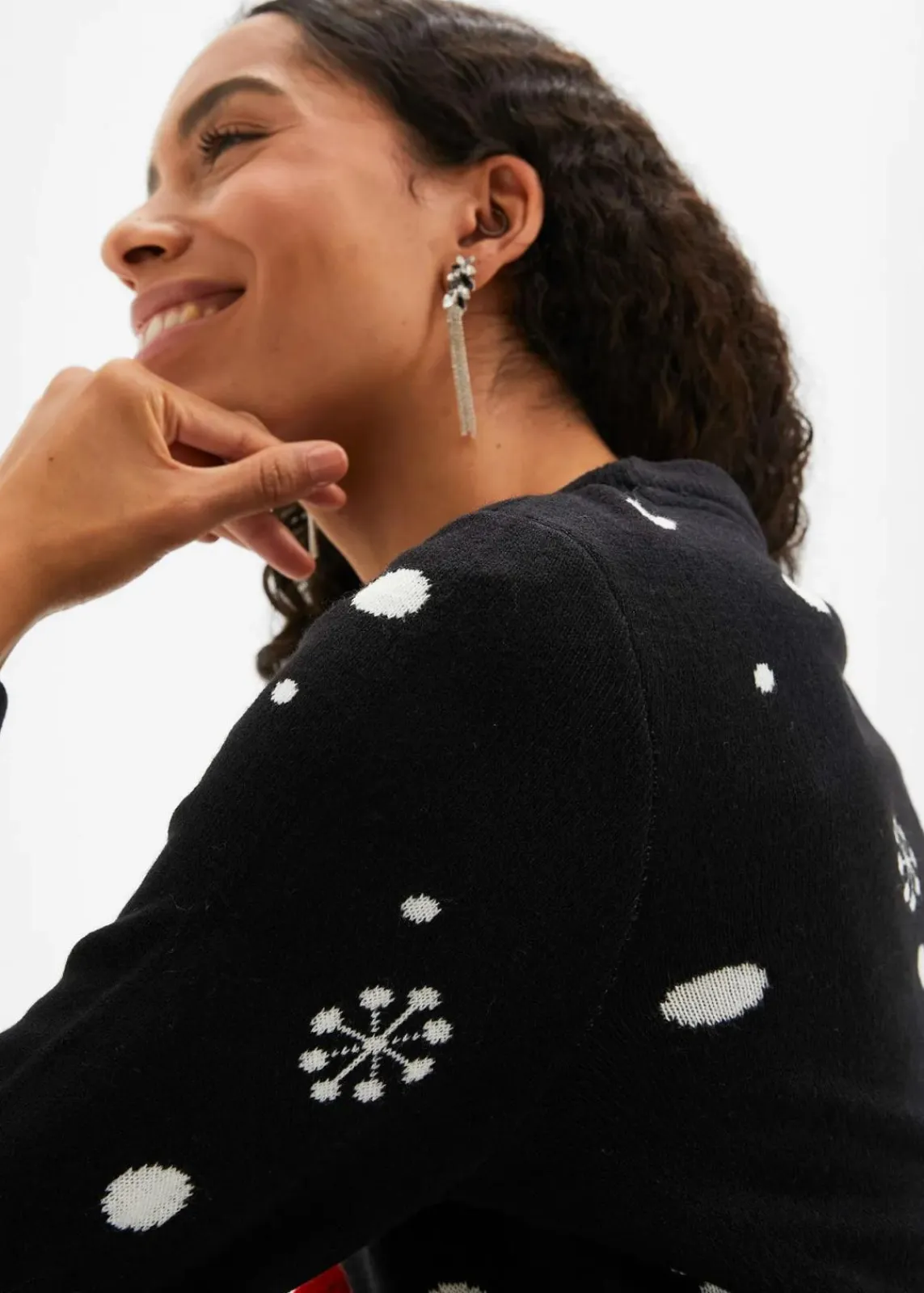 bonprix Pullover & Strickjacken|Strickmode^Feinstrickpullover mit Rundhalsausschnitt schwarz