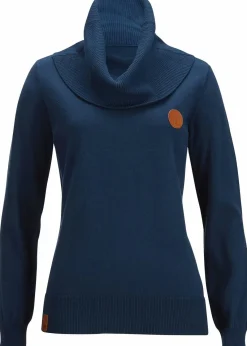bonprix Bekleidung·Umstandsmode|Pullover & Strickjacken^Feinstrickpullover mit weitem Kragen dunkelblau
