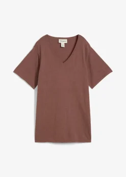 bonprix Shirts & Tops|Strickmode^Feinstrickshirt mit Leinen matt braun