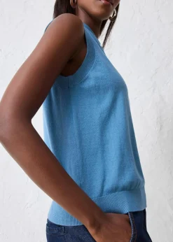 bonprix Premium|Strickmode^Feinstricktop mit Seidenanteil und Polokragen wellenblau
