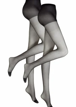 bonprix Socken & Strumpfhosen|Wäsche·Socken & Strumpfhosen^Feinstrumpfhose 20 DEN (2er Pack) schwarz + schwarz