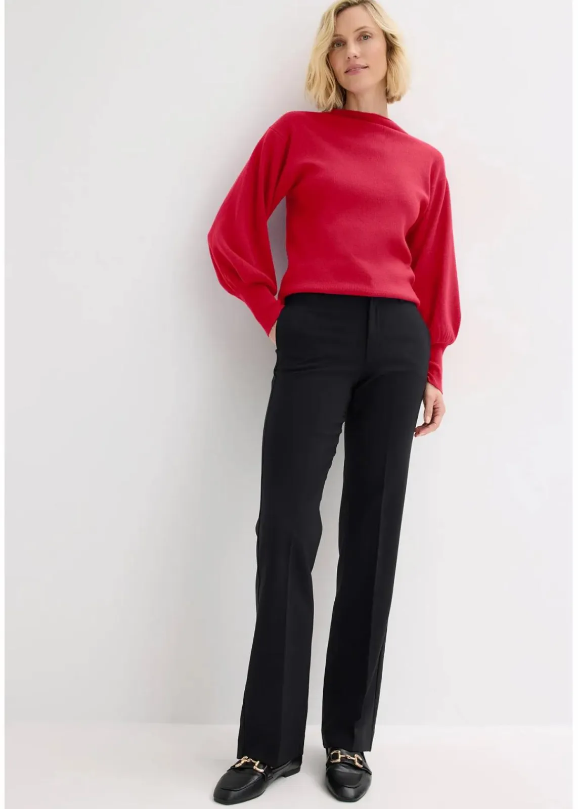 bonprix Bekleidung·Kleider|Hosen^Feminine Hose mit Bügelfalte schwarz