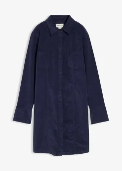 bonprix Kleider|Nachhaltigere Materialien^Figurbetontes Cordkleid dunkelblau