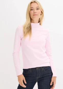 bonprix Shirts & Tops|Basics^Figurbetontes Langarmshirt kristallrosa