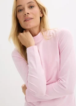 bonprix Shirts & Tops|Basics^Figurbetontes Langarmshirt kristallrosa