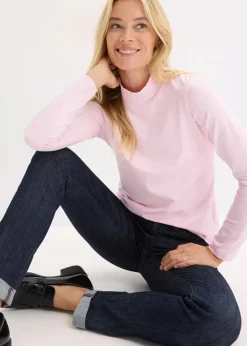 bonprix Shirts & Tops|Basics^Figurbetontes Langarmshirt kristallrosa