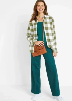 bonprix Shirts & Tops|Basics^Figurbetontes Langarmshirt petrolgrün