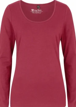 bonprix Shirts & Tops|Basics^Figurbetontes Langarmshirt rot